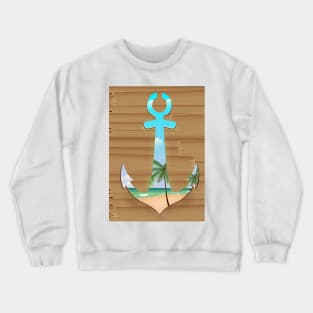 Ships beach Anchor Crewneck Sweatshirt